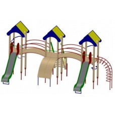 Дитячий ігровий комплекс трьохвежа 1200 (DIO703)