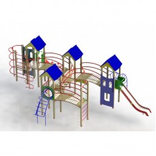 Ігровий комплекс для дитячого майданчика "Міцність друзів", піддон 1,5м DІO-718